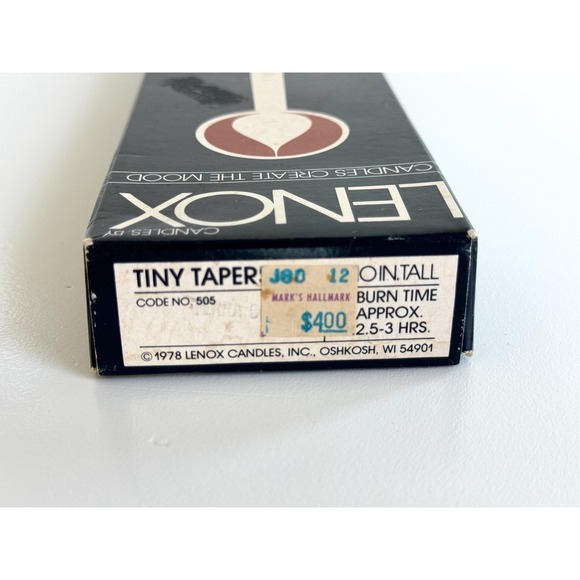 Vintage Red skinny Taper candles in box: Lenox - Picture 4 of 10